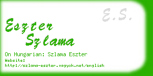 eszter szlama business card